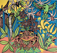 Load image into Gallery viewer, Lily Bestiary original woodcut
