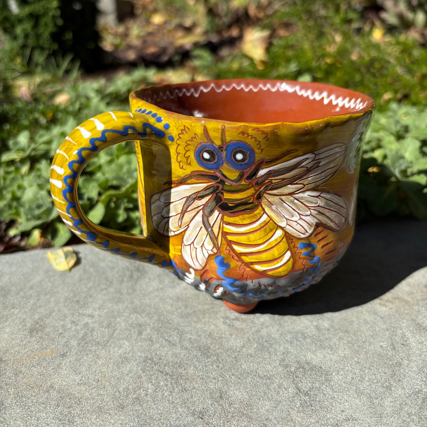 Yellow firefly mug