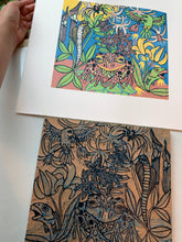 Load image into Gallery viewer, Lily Bestiary original woodcut
