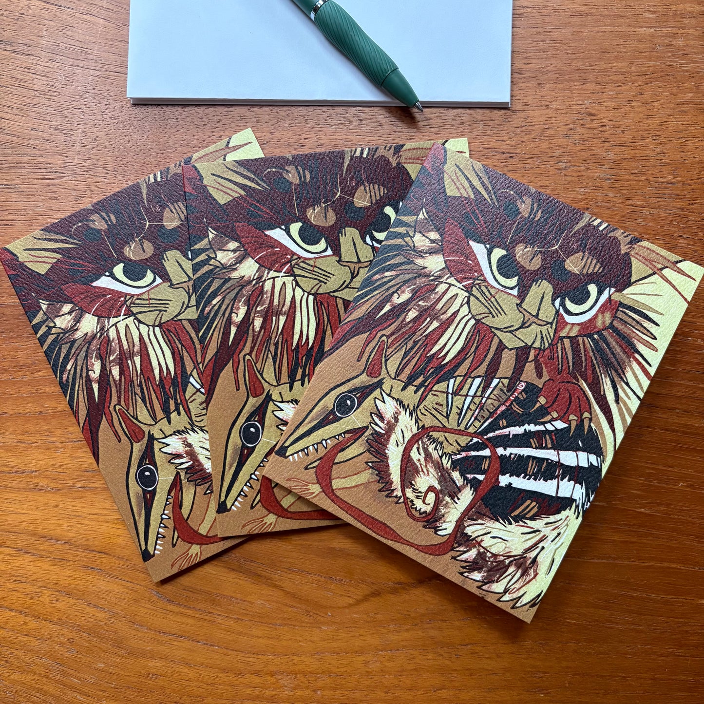 Feral Cat and Numbat Card 3 pack