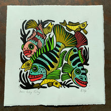Load image into Gallery viewer, Cichlid inspired Linocut
