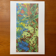 Load image into Gallery viewer, 11x17” reproduction of Dazzling Dart Frogs

