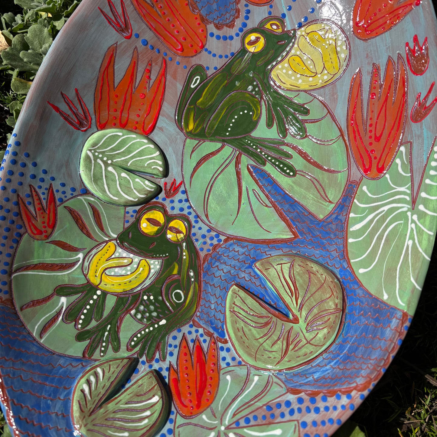Large frog platter