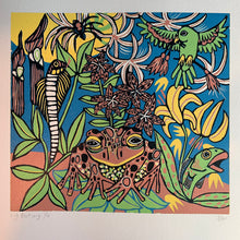 Load image into Gallery viewer, Lily Bestiary original woodcut
