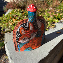 Load image into Gallery viewer, Fox bottle with mushroom stopper
