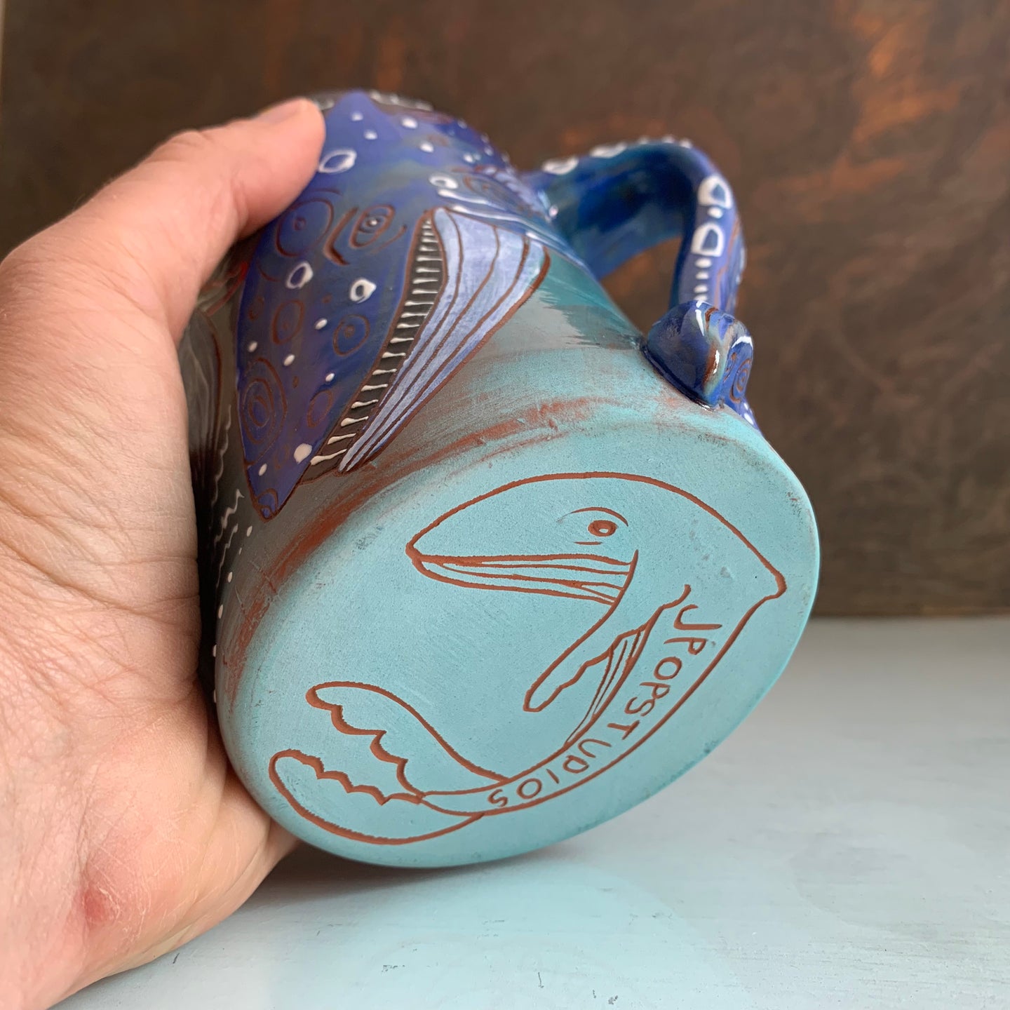 Blue whale mug
