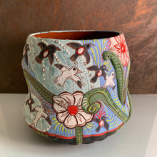 Load image into Gallery viewer, Flower and bird planter or vase
