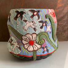 Load image into Gallery viewer, Flower and bird planter or vase

