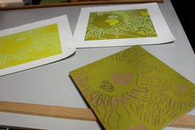 Load image into Gallery viewer, Jellyfish and Rubberduck Woodcut
