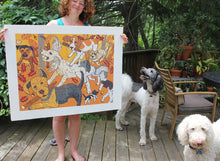 Load image into Gallery viewer, Dog Park Woodcut
