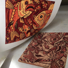 Load image into Gallery viewer, Orange Roughy Woodcut
