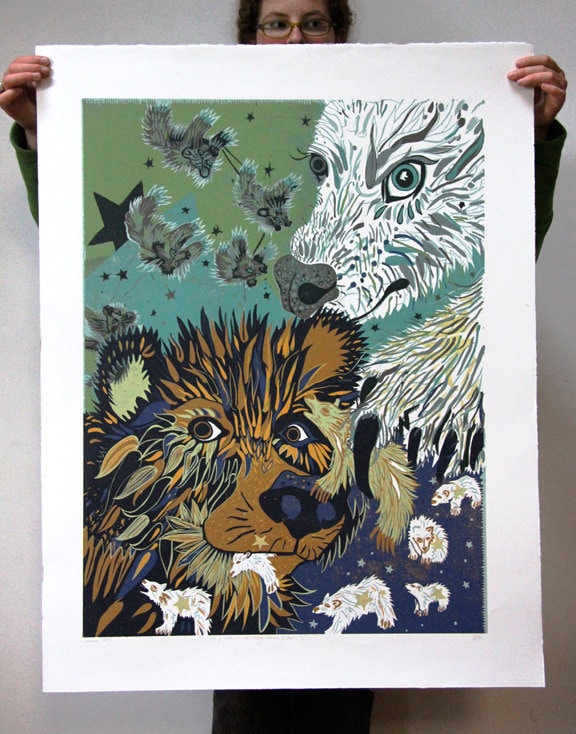 South Of North Woodcut