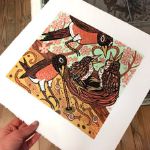 Load image into Gallery viewer, Robin Woodcut
