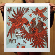 Load image into Gallery viewer, Cardinal Woodcut
