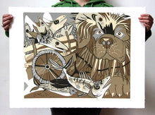 Load image into Gallery viewer, Newfoundland Dog Woodcut
