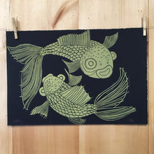 Load image into Gallery viewer, Goldfish Woodcut
