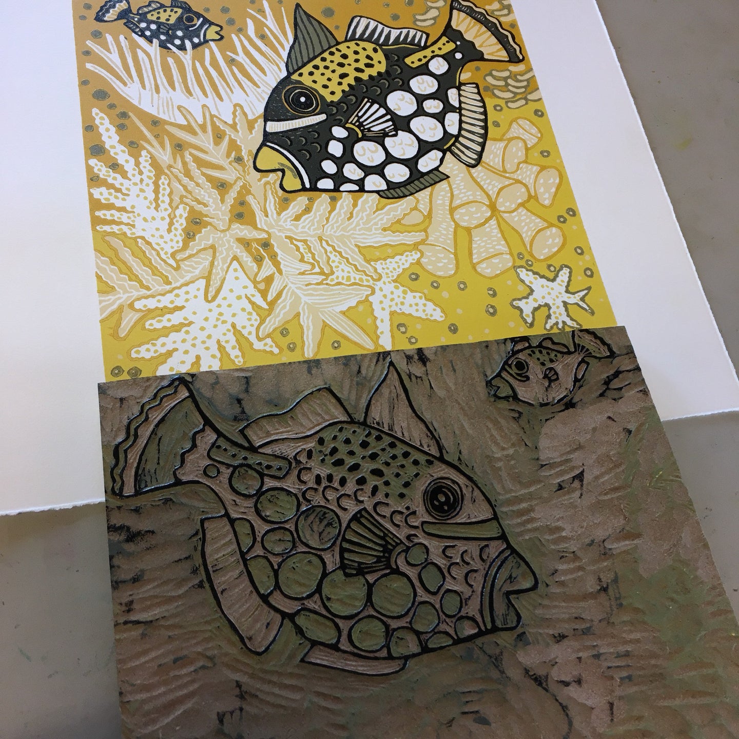 Clown Triggerfish Woodcut 6 month Payment Plan