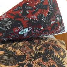 Load image into Gallery viewer, Crow and Pitcher Woodcut
