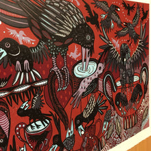 Load image into Gallery viewer, Crow and Pitcher Woodcut

