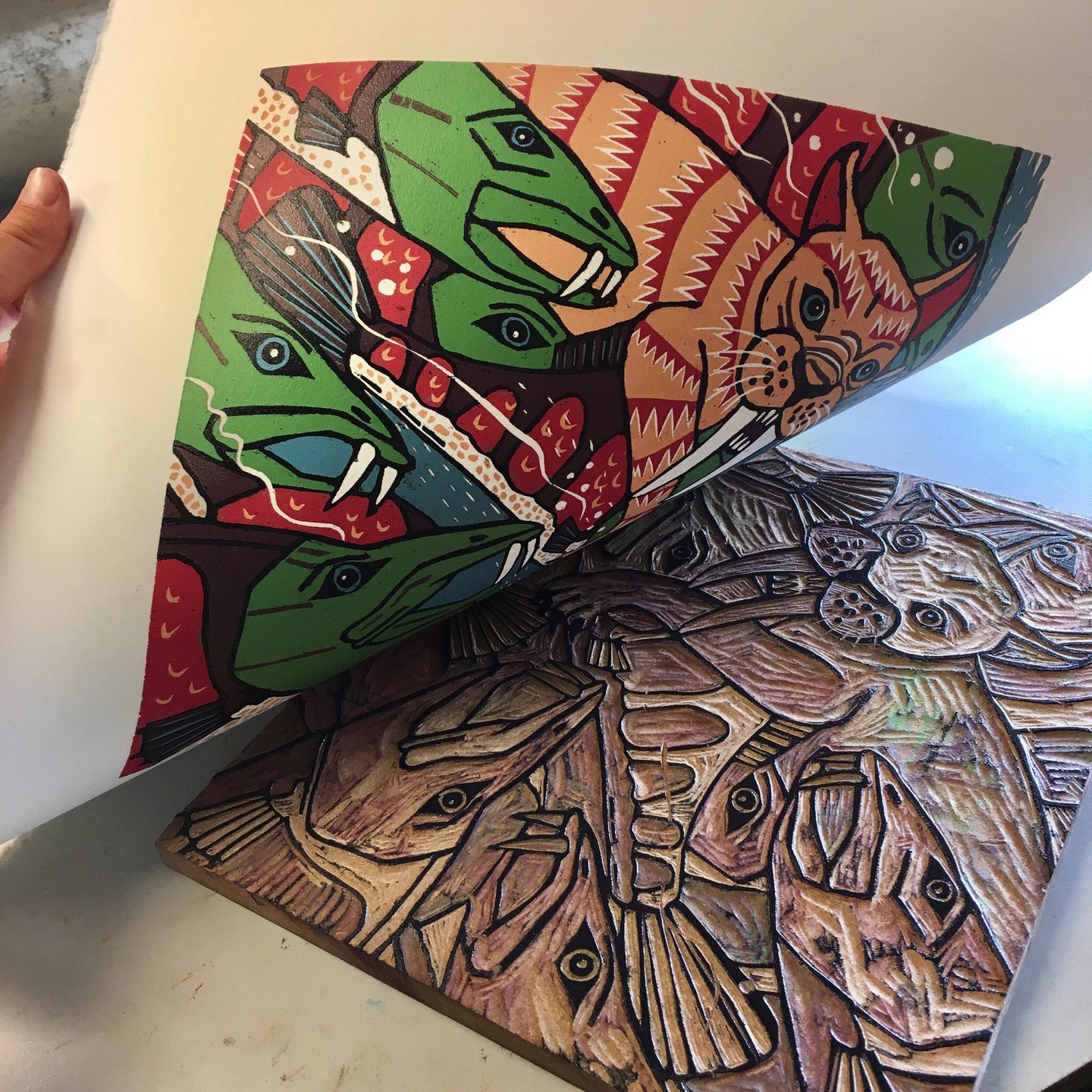Sabretooth Cat Woodcut 6 month Payment Plan