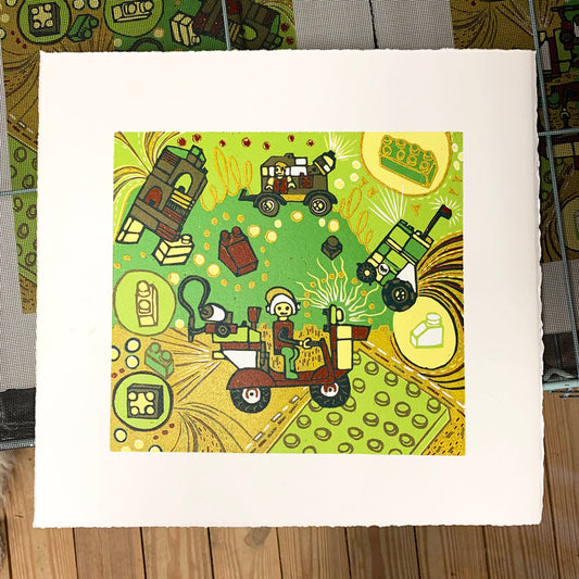 Lego Woodcut