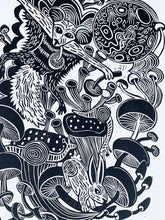 Load image into Gallery viewer, Flying Squirrel Woodcut
