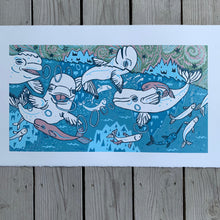Load image into Gallery viewer, Beluga Whale Woodcut 6 month Payment Plan
