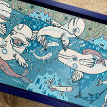 Load image into Gallery viewer, Beluga Woodcut Framed
