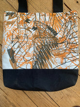 Load image into Gallery viewer, Hand printed fabric flamingo bag
