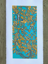 Load image into Gallery viewer, Leafy Sea Dragon 3 block woodcut
