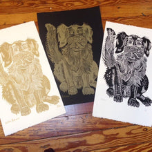 Load image into Gallery viewer, Golden retriever woodcut
