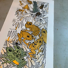Load image into Gallery viewer, Hand painted Dart frog woodcut
