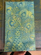 Load image into Gallery viewer, Peacock all over woodcut C
