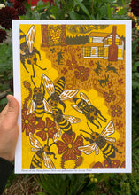 Load image into Gallery viewer, 8.5x11” reproduction of Heart of the Honeybees
