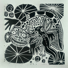 Load image into Gallery viewer, Hellbender linocut
