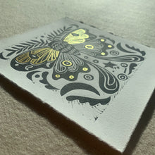 Load image into Gallery viewer, Moth linocut
