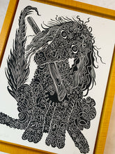 Load image into Gallery viewer, Pre-order Framed poodle woodcut
