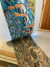 Load image into Gallery viewer, Patterned Plumage original woodcut
