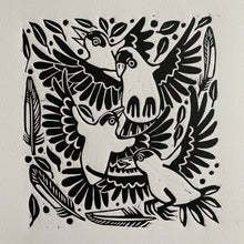 Load image into Gallery viewer, Goldfinch linocut
